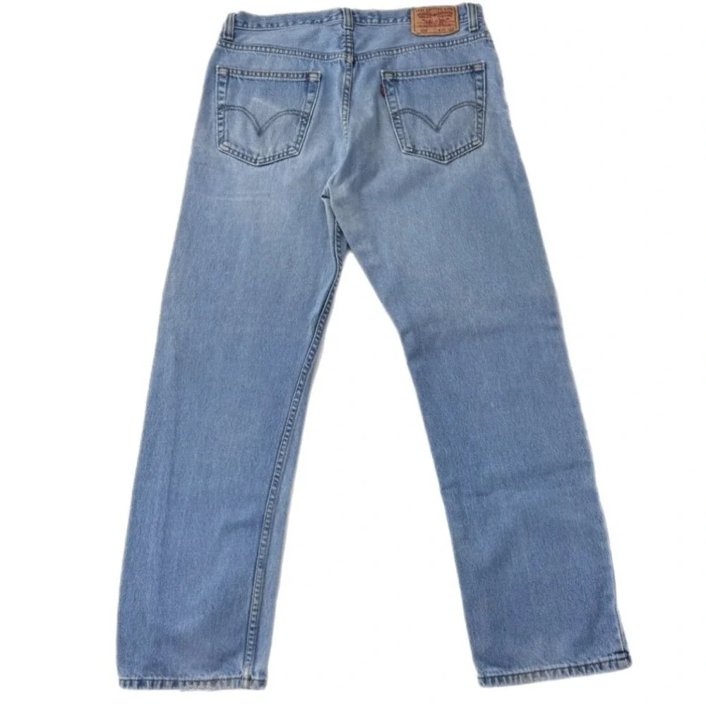 Levi's 505 Regular Fit‎ Jeans Men 35x32 (34X30) Light Wash Blue Straight Leg